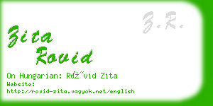 zita rovid business card